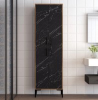 Dulap baie Trendy Berlin A Walnut/Black Marble 202.6x60x35cm GTR006637 imaginea #2 — magazin online Desire.md
