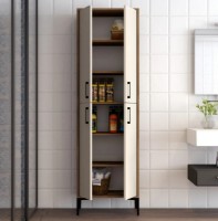 Dulap baie Trendy Berlin A Walnut/Cream 202.6x60x35cm GTR006636 imaginea #3 — magazin online Desire.md