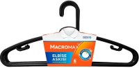 Umerașe pentru haine Macromax Black 6pcs