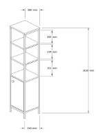 Dulap baie Trendy Derin Sapphire/Anthracit 162x38x34cm GTR005670 imaginea #3 — magazin online Desire.md