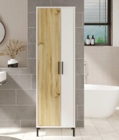 Dulap baie Trendy DY1-WK Walnut/White 50x165x35cm GTR006714 imaginea #3 — magazin online Desire.md