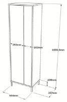Dulap baie Trendy DY1-WK Walnut/White 50x165x35cm GTR006714 imaginea #4 — magazin online Desire.md