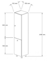 Dulap baie Trendy Lipa White 35x159x33.2cm GTR005668 imaginea #3 — magazin online Desire.md