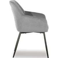 Scaun Avanti Ugo New Light Grey Velvet imaginea #2 — magazin online Desire.md