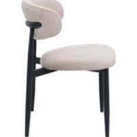 Scaun Deco Meridian Velvet Beige (SMERC-HGT-BEGBLK) imaginea #2 — magazin online Desire.md