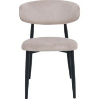 Scaun Deco Meridian Velvet Beige (SMERC-HGT-BEGBLK) imaginea #3 — magazin online Desire.md