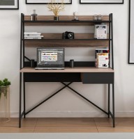 Masa de birou Trendy Arte Walnut/Black 124x150x55cm GTR004125