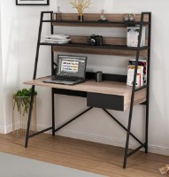 Masa de birou Trendy Arte Walnut/Black 124x150x55cm GTR004125 imaginea #2 — magazin online Desire.md