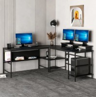 Masa de birou Trendy Greta L 7042 Matte Black 180x74x60cm GTR004131 imaginea #3 — magazin online Desire.md