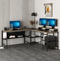 Masa de birou Trendy Greta L Matte Black 180x74x60cm GTR004130 imaginea #1 — magazin online Desire.md