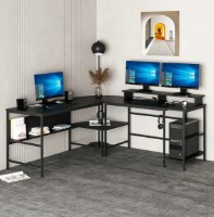 Masa de birou Trendy Greta L RGB 8536 Black 180x74x60cm GTR004133 imaginea #1 — magazin online Desire.md