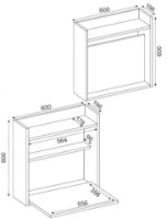 Masa de birou Trendy Laptop White/Oak 60x60x20cm GTR005683 imaginea #3 — magazin online Desire.md