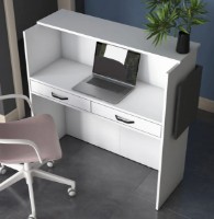 Masă de recepție Trendy MA102 2929 White/Anthracit 110x110x40cm GTR006694 imaginea #3 — magazin online Desire.md