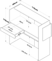 Masă de recepție Trendy MA102 2929 White/Anthracit 110x110x40cm GTR006694 imaginea #5 — magazin online Desire.md