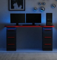 Masa gaming Trendy Phoenix 3 Black/Red 150x76x60cm GTR003946 imaginea #2 — magazin online Desire.md