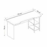 Masa gaming Trendy Phoenix 8 Black/Red 150x76x60cm GTR003951 imaginea #4 — magazin online Desire.md