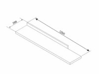 Навесная полка Ambianta City 1.2m Graphite фото №2 — интернет-магазин Desire.md