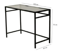 Masa de birou Trendy Retea M100F Black Smoky 100x75x45cm GTR001090 imaginea #4 — magazin online Desire.md
