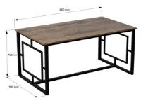 Masă pentru bucătărie Trendy Alin Walnut/Black 160x76x90cm GTR005774 imaginea #4 — magazin online Desire.md