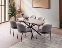 Masă pentru bucătărie Trendy Aura 3011 Light Mocha/Black 180x79x90cm GTR005771