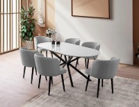 Masă pentru bucătărie Trendy Aura 3013 Light Grey/Black 180x79x90cm GTR005772 imaginea #4 — magazin online Desire.md