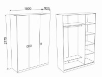 Шкаф Ambianta Amigo 3D Artisan/Crem фото №4 — интернет-магазин Desire.md