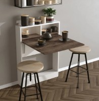 Masă pentru bucătărie Trendy Bracked Patara Walnut/White 96x70x15cm GTR006208