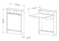 Masă pentru bucătărie Trendy Bracked Patara Walnut/White 96x70x15cm GTR006208 imaginea #4 — magazin online Desire.md
