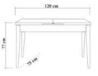 Masă pentru bucătărie Trendy Costa Pine Atlantic/White 120x77x75cm GTR005765 imaginea #3 — magazin online Desire.md