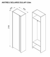 Dulap Ambianta Solaris 2156x354x600mm Catania/Fungo imaginea #2 — magazin online Desire.md