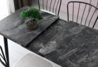 Masă pentru bucătărie Trendy Da 1182 Anthracit Marble 120x75x70cm GTR001579 imaginea #2 — magazin online Desire.md