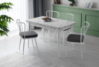 Masă pentru bucătărie Trendy Da 1183 White Marble 120x75x70cm GTR001580