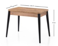 Masă pentru bucătărie Trendy Dolunay 1284 Pine Atlantic/Black 100x75x60cm GTR005776 imaginea #5 — magazin online Desire.md