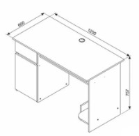 Masa de birou Ambianta Kosmo-Star Artisan/Crem imaginea #2 — magazin online Desire.md