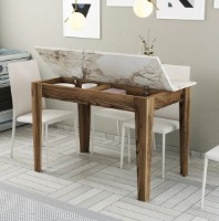 Masă pentru bucătărie Trendy Kiev 506 Walnut/White 110x75x72cm GTR001701 imaginea #3 — magazin online Desire.md