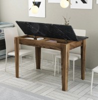 Masă pentru bucătărie Trendy Kiev 509 Walnut/Black 110x75x72cm GTR001704 imaginea #3 — magazin online Desire.md