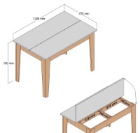 Masă pentru bucătărie Trendy Kiev Travertin 110x75x72cm GTR005759 imaginea #5 — magazin online Desire.md