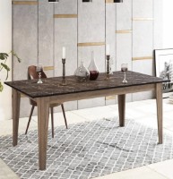 Masă pentru bucătărie Trendy Lorenz Black Marble/Walnut 180x90x77cm GTR005773
