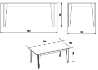 Masă pentru bucătărie Trendy Lorenz Black Marble/Walnut 180x90x77cm GTR005773 imaginea #3 — magazin online Desire.md