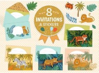 Set pentru creatie Djeco Invitations&Stickers 8pcs (DD03491) imaginea #4 — magazin online Desire.md
