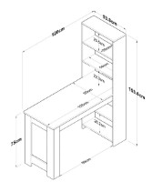 Обеденный стол Trendy JA102 2344 Walnut/White 120x153x53cm GTR005289 фото №3 — интернет-магазин Desire.md
