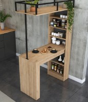 Обеденный стол Trendy JA117 3173 Light Walnut/Black 120x199x56cm GTR005764