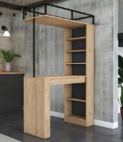 Обеденный стол Trendy JA117 3173 Light Walnut/Black 120x199x56cm GTR005764 фото №3 — интернет-магазин Desire.md