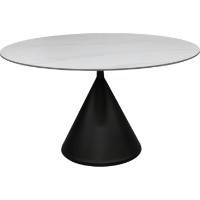 Masă pentru bucătărie Deco Ascot D135 White (MASC135-SYF-WHT)