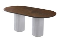 Обеденный стол Trendy LI 931 Walnut/White 200x100x77cm GTR001649 фото №2 — интернет-магазин Desire.md