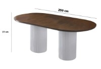 Обеденный стол Trendy LI 931 Walnut/White 200x100x77cm GTR001649 фото №3 — интернет-магазин Desire.md