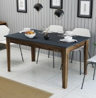 Masă pentru bucătărie Trendy Milan 513 Walnut/Anthracit 145x88x75cm GTR001619 imaginea #1 — magazin online Desire.md