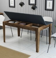 Masă pentru bucătărie Trendy Milan 513 Walnut/Anthracit 145x88x75cm GTR001619 imaginea #3 — magazin online Desire.md