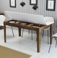 Masă pentru bucătărie Trendy Milan 514 Walnut/White 145x88x75cm GTR001620 imaginea #3 — magazin online Desire.md