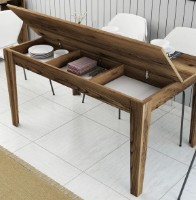 Masă pentru bucătărie Trendy Milan 516 Walnut 145x88x75cm GTR001622 imaginea #4 — magazin online Desire.md